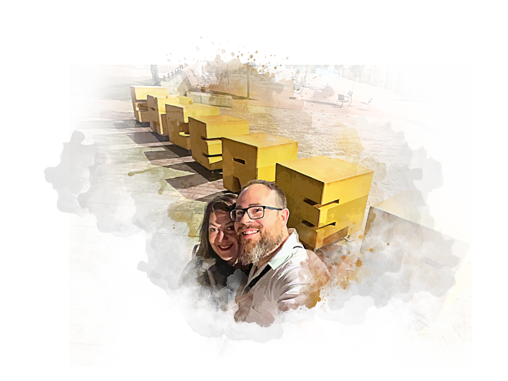 Foto ilustrada de Elena y David